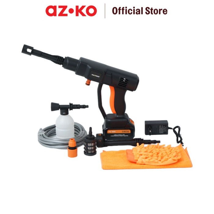PROMO AZKO Maximus High Pressure Washer Cordless - Hitam Mesin Cuci Steam Serbaguna Alat Pembersih