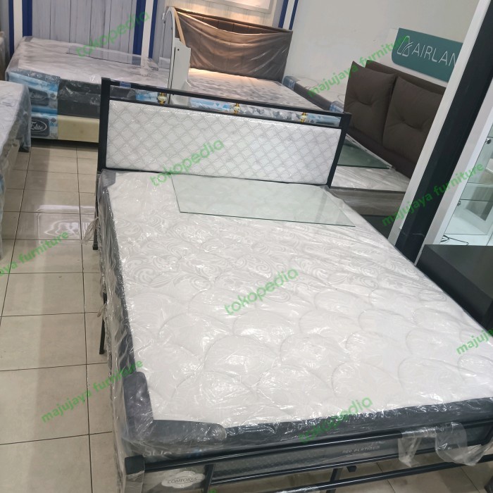 Ranjang besi Ashley 160 X 200 dan 180 X 200/ Tempat tidur besi