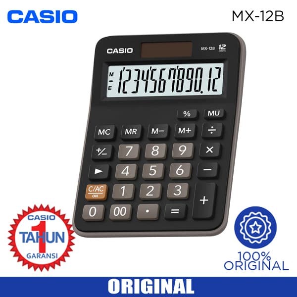 

CASIO CALCULATOR MX-12 B [TERBARU[TERLARIS[ORIGINAL[ASLI]