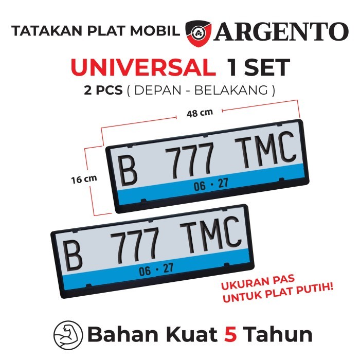 Ertiga Escudo Splash ARGENTO Tatakan Dudukan Plat Nomor Mobil