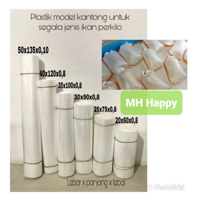 BERMUTU Plastik PE Tebal 0,8. Plastik Tebal Packing ikan
