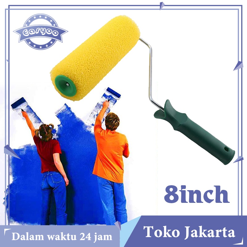 8 Inci Roll Cat Tembo Paint Roller Cat Dinding Roll Tetur Teture Motif Paint