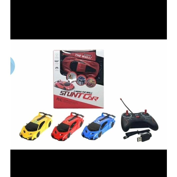 RC stunt car climbing wall mobil sedan balap manjat dinding