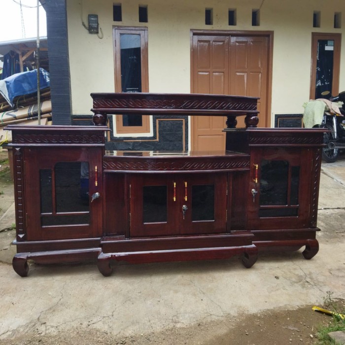 PREMIUM bupet tivi/ meja pajangan /bupet kayu jatimanium tua
