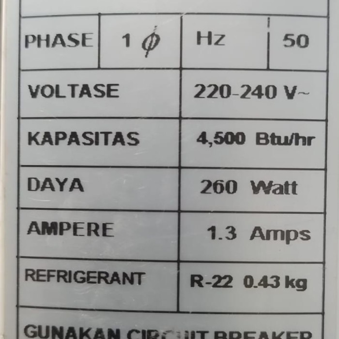 Filter Saringan Udara Indoor AC 1/2 PK LG S05LPBX-R HS-C056W4A1 Original Bekas