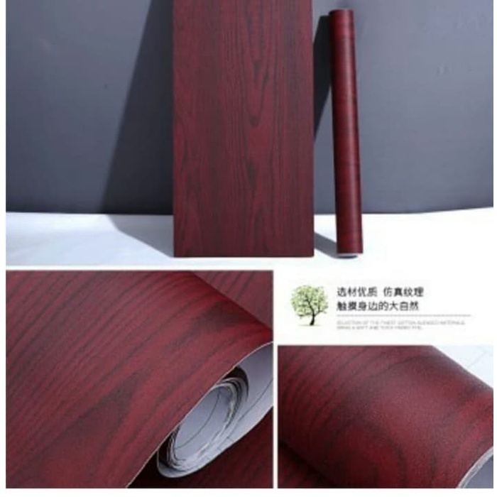 PREMIUM wallpaper stiker kayu 10M keren tk melapisi dinding meja kursi lemari