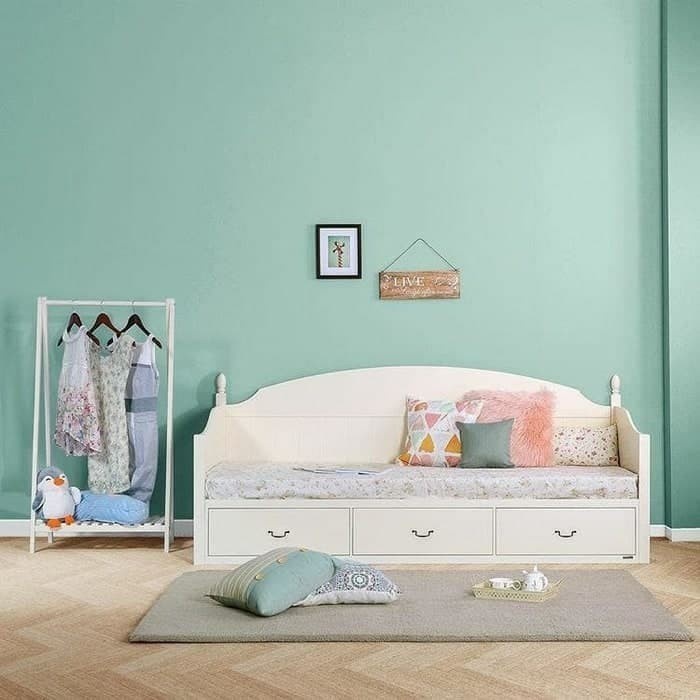 PREMIUM bale kursi sofa kayu jati belanda finishing duco putih