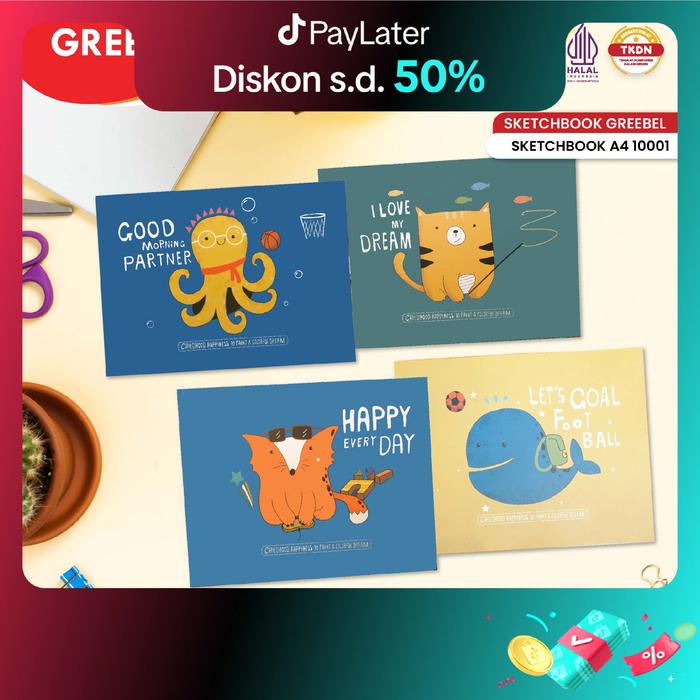 

GREEBEL Buku Gambar Sketch Book A4 30 Lembar (10001) Buku Sketsa Drawing Book