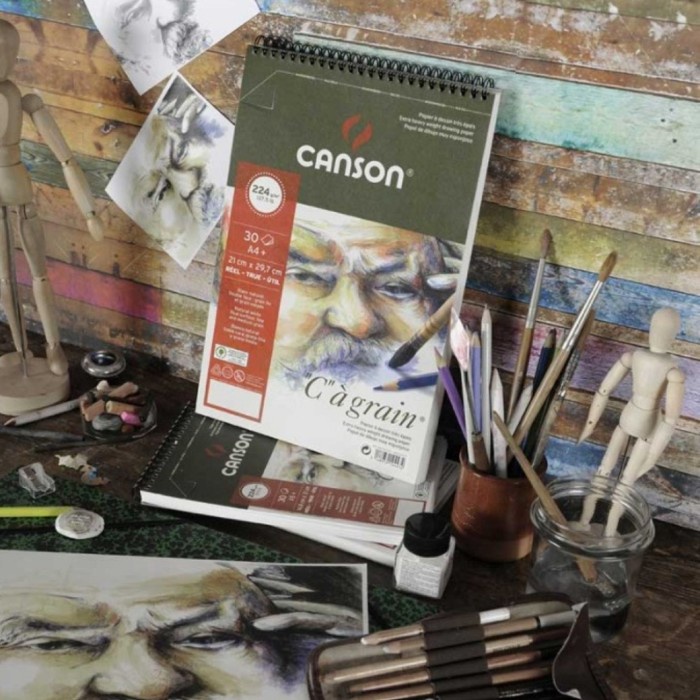 

Canson C a Grain A4 125 gsm sketch book/buku sketsa gambar teknik