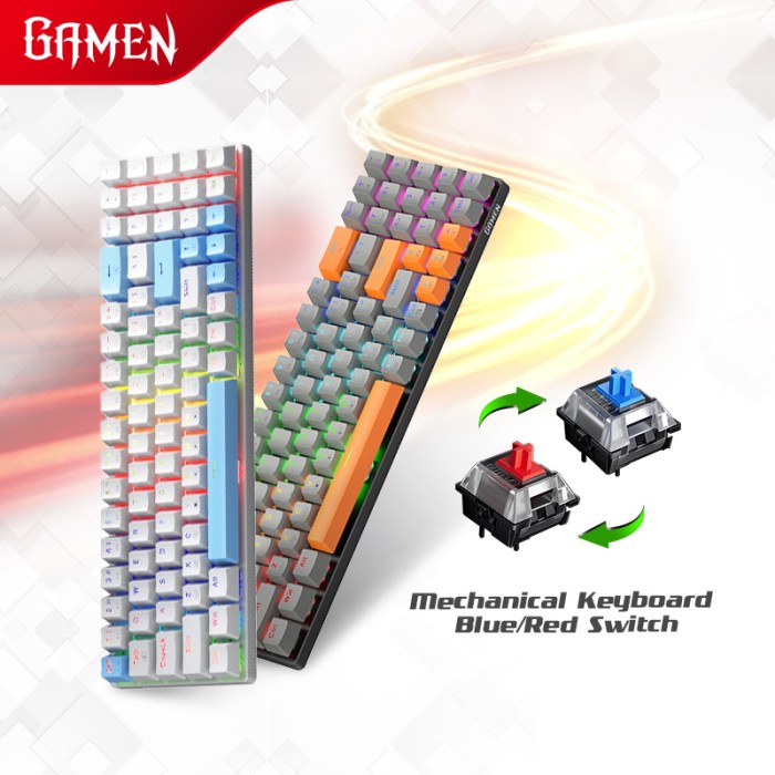 HOT SALE GAMEN Titan Elite Mechanical Pluggable Switch Gaming Keyboard WiredRGB
