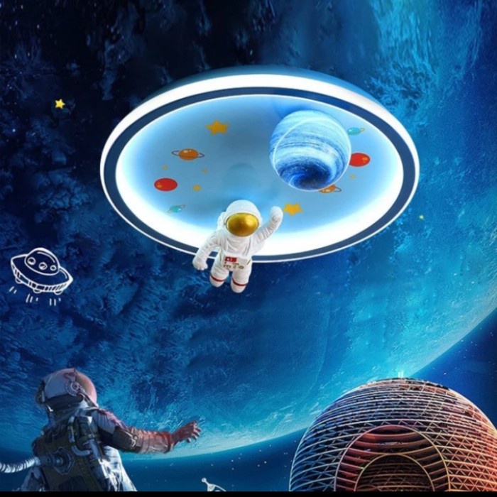 Lampu gantung Plafon Hias kamar tidur anak model astronot