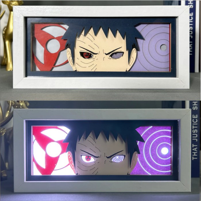 3D Anime Naruto Lightbox lampu kamar tidur