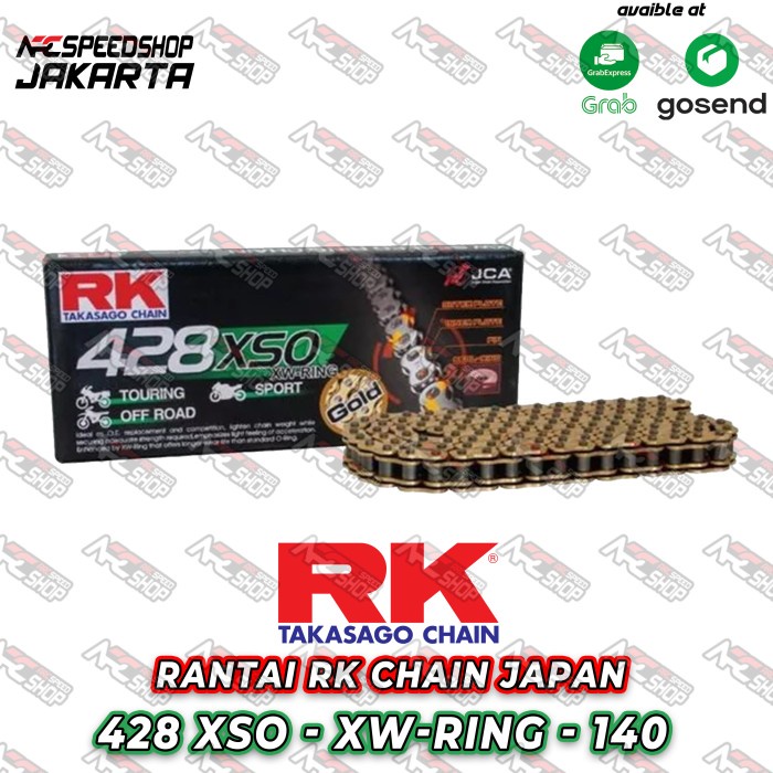 Rantai Rk Chain Xwring 428 Xso - 140 - Gold