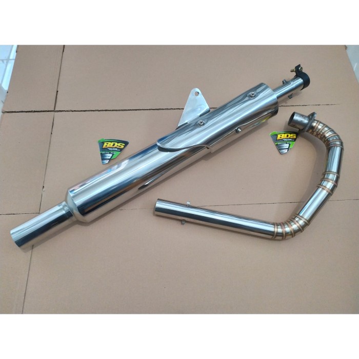 Knalpot Custom Royal Enfield Fullsystem Kawasaki W175 Mengkilap