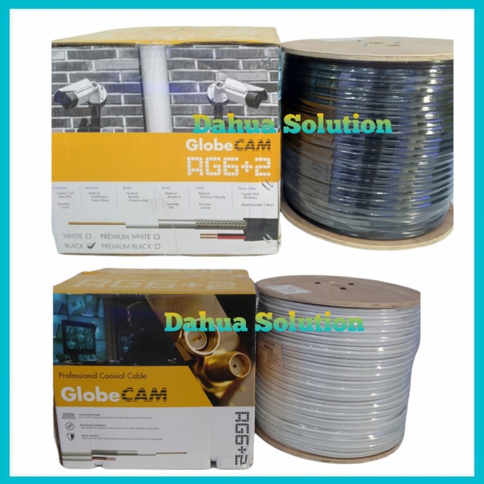 PROMO Kabel CCTV RG6 Power 300m Globe Cam RG6+Power
