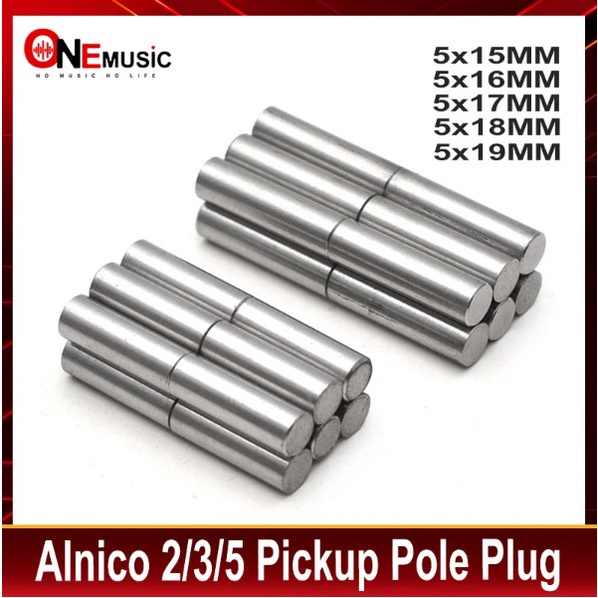 24Pcs Humbucker Magnet Alnico 5/3/2 Electric Guitar Pickup Polepiece Slug Alnico 3 Pole Slug Rods 5*