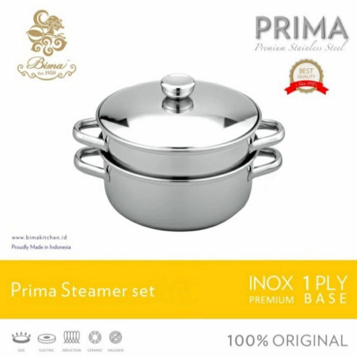 panci pot dan steamer 20cm bima / panci kukusan stainless bima