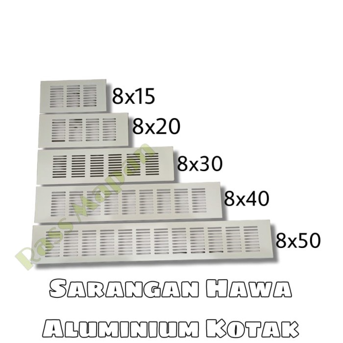 Sarangan Lubang Hawa Ventilasi Aluminium Angin Kotak Lemari R
