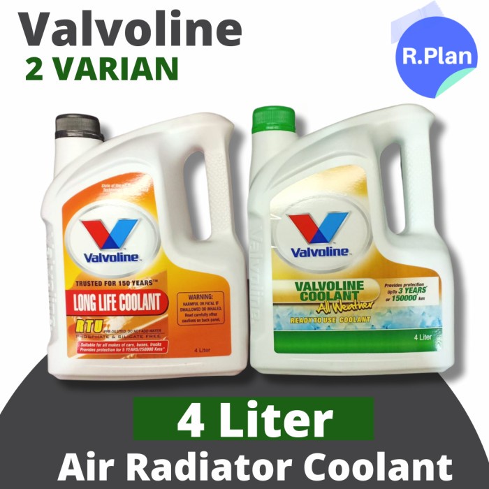 Air Radiator Coolant Green Valvoline 4 Liter Radiator Mobil Motor Bus