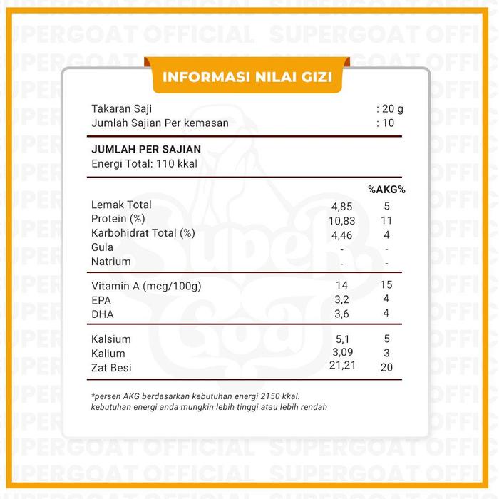 

[FLASH SALE] SUPERGOAT STEVIA DAIRY MILK SERBUK MINUMAN SUSU KAMBING ETAWA BUBUK BANTU GULA DARAH