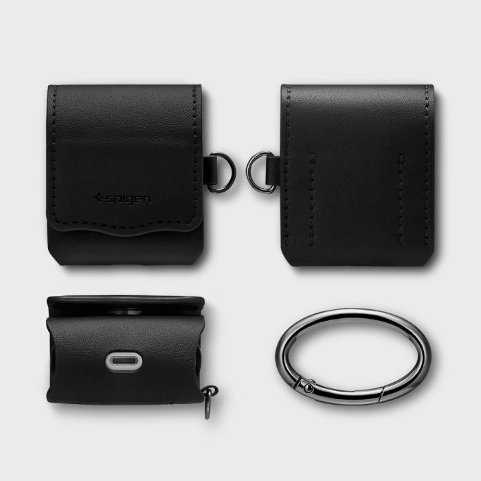 Spigen Airpods 2 / 1 Valentinus Leather Pouch Case Kulit Original Murah