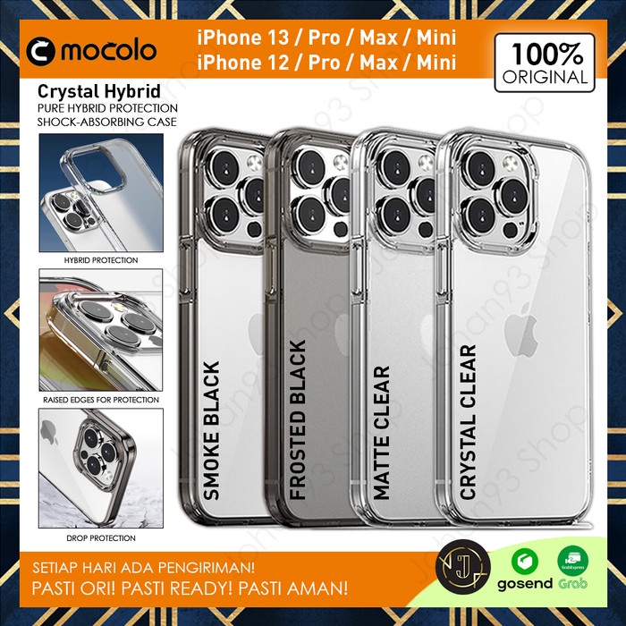 Mocolo Crystal Hybrid Case Iphone 13 / 12 / Pro / Max / Mini Clear Ready