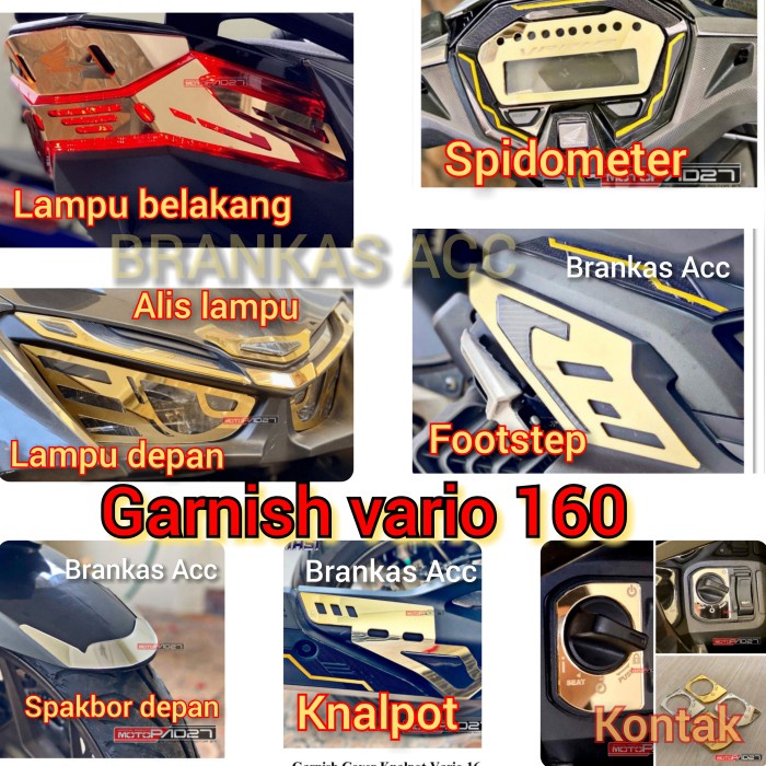 garnish Vario 160 cover bodi Vario 160 cover Lampu garnish PAKET