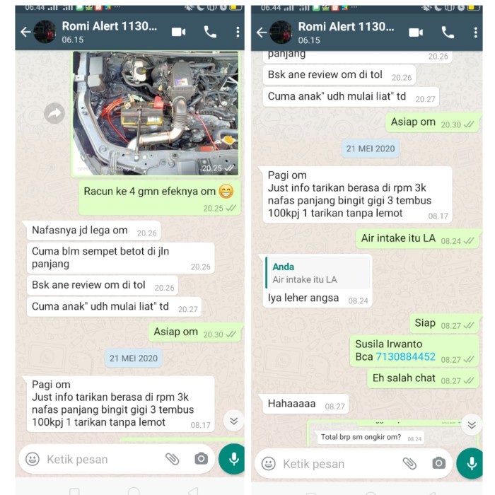 Rush Terios all new LA leher angsa Housing air intake