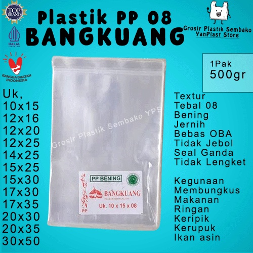 Favorit Plastik PP Bening BANGKUANG Tebal 08 uk,