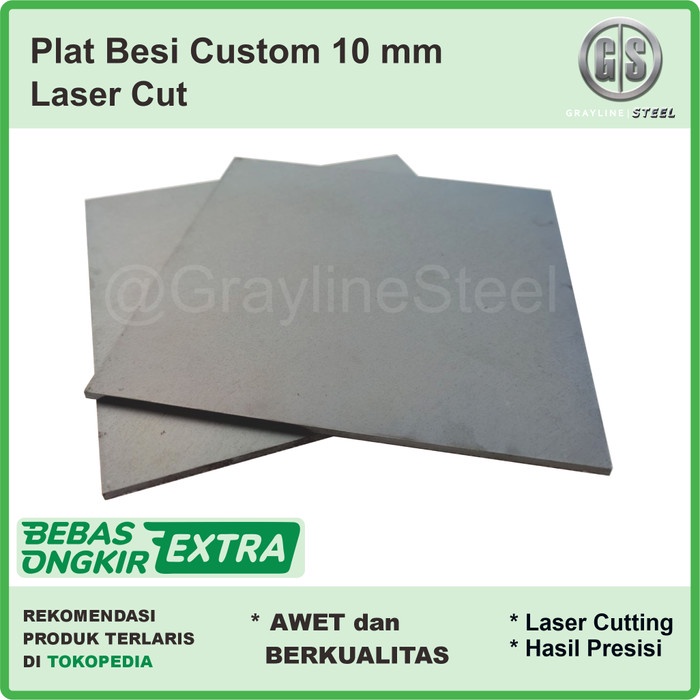PREMIUM Plat Besi Custom - 10 mm - Laser Cut