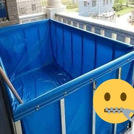 PREMIUM kolam kotak terpal semi karet Orcid ukuran 211