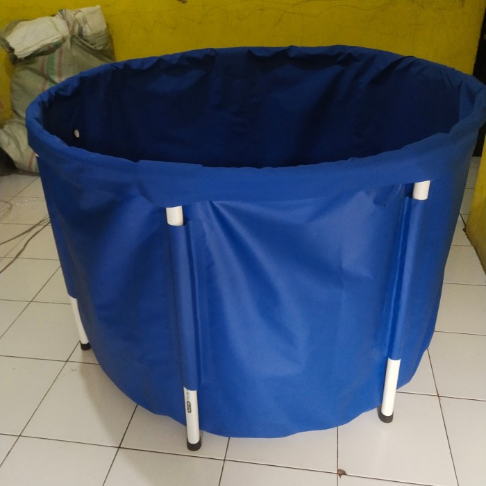 PREMIUM kolam bulat vat diameter 1,25 meter tinggi 80cm terpal saja