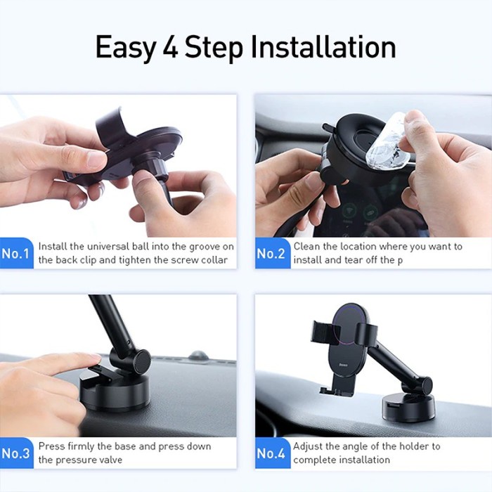 Baseus Simplism Gravity Car Mount Holder Stand Holder Handphone Ready
