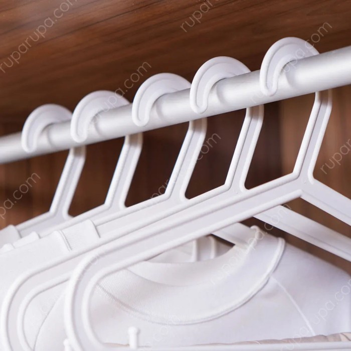 DAPATKAN HANGER BAJU GANTUNGAN BAJU SET 5 PCS PUTIH STORA ORIGINAL ACE HARDWARE QLH