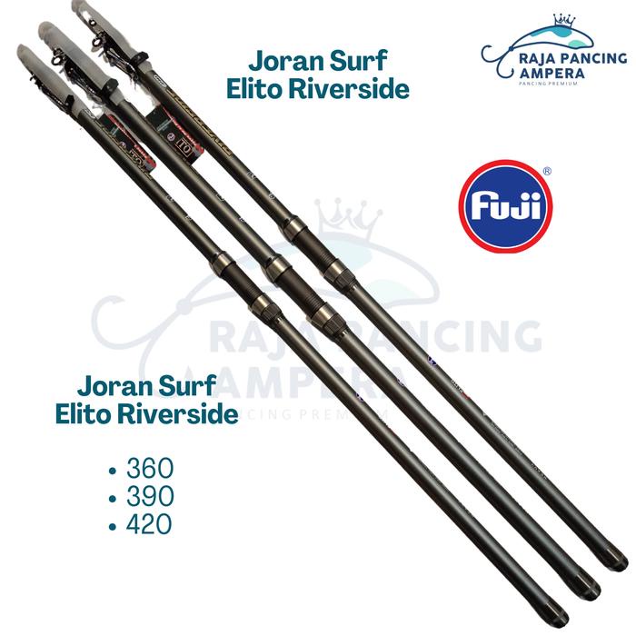 terbaru  joran surf elito riverside reel seat & ring fuji alconite stik pancing pasiran karbon
