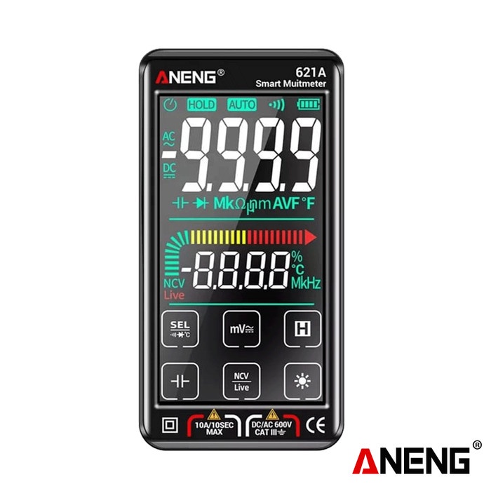 Aneng 621A Multimeter Digital Smart Touch Screen Watch mA Current Ori