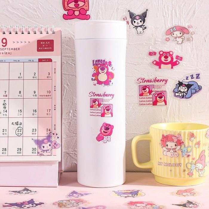 

Sticker Sanrio 100 Lembar Tahan Air Deco Kuromi Melody Stiker Anak Deco