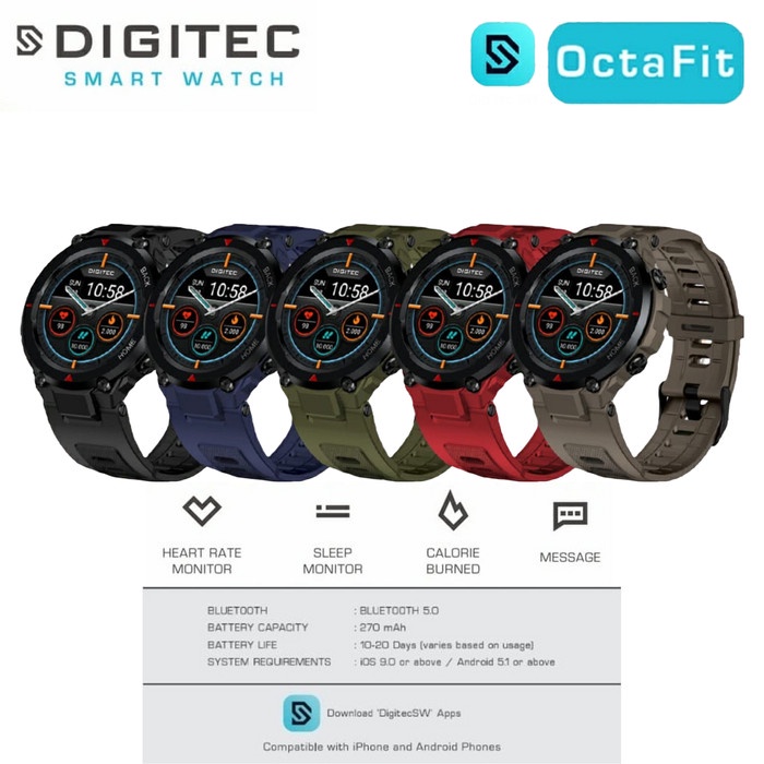 Digitec OctaFit Smart Watch Original Strap Silicone
