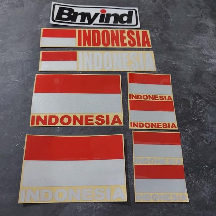 

Sticker Stiker Bendera Indonesia Merah Putih Cutting