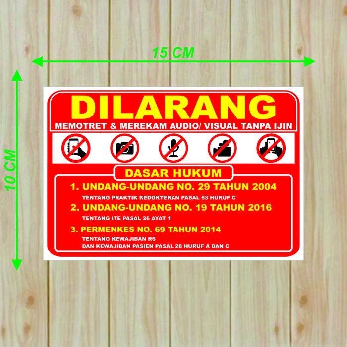 

Stiker Dilarang Memotret. Stike Dikarang Ambil Gambar Atu Vidio.Stiker Laminating Glosy.