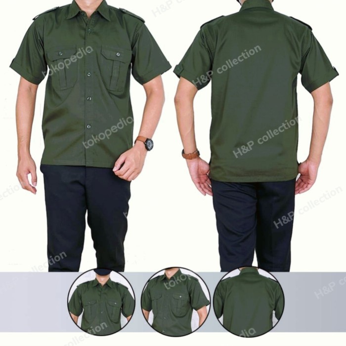 Product Laris Kemeja Seragam Kerja Lengan Pendek / Model Trans 7