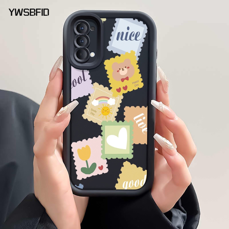 YWSBFID Casing Hp Untuk OPPO Reno 4 4G Reno4 Reno 4 5G A94 F19 Pro Reno 5F Reno 5 Lite Case Casing p