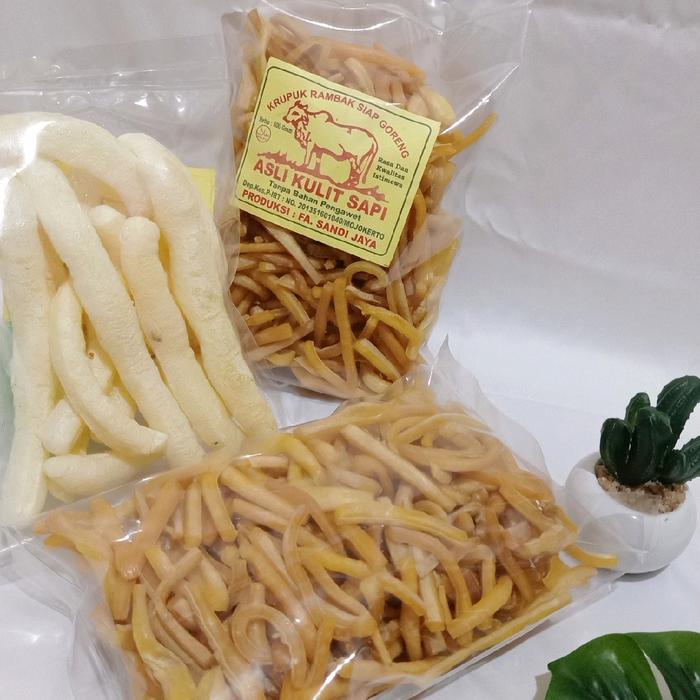 

BARANG TERLARIS Paket Usaha Krecek Rambak Sapi 5kg - 10 Pcs Varian Rambak Dadusti/K Tebal/Stik