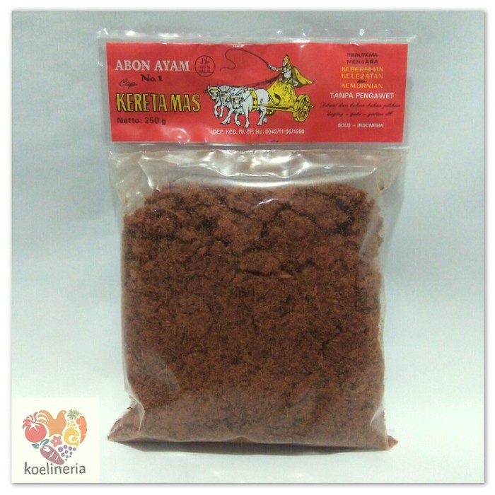 

BARANG TERLARIS Abon AYAM cap KERETA MAS (250 gr)