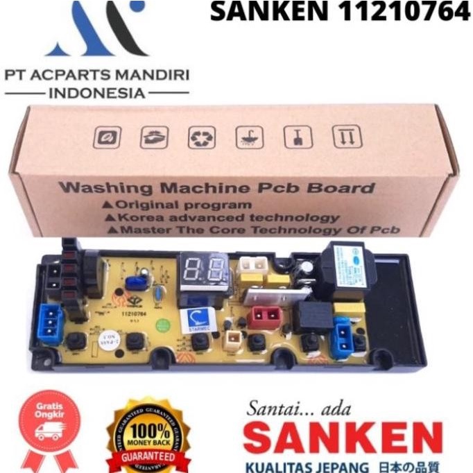Modul pcb mesin cuci sanken AW-s807j 6 tombol