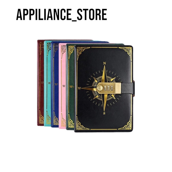 

Buku Jurnal Leather Notebook Diary A5 300 Halaman with Lock - JJ-03 - Appiliance_Store