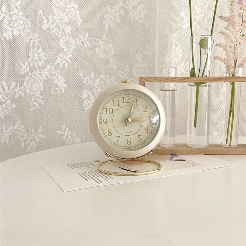 NEW PROMO EDASMAMI Quartz Vintage Alarm Clock Jam Aesthetic Dekorasi Minimalis Estetik Mini Kecil