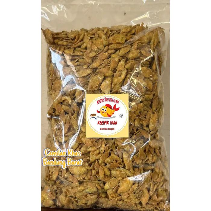 IKAN WADER CRISPY /MINI FISH CRISPY RENYAH GURIH KRIUK Makanan Food Seafood Frozen Meat Cemilan