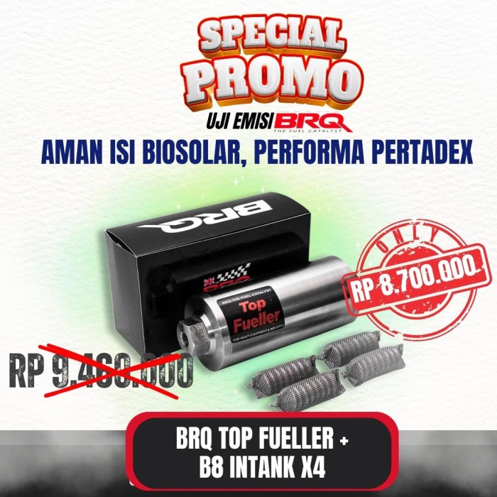TERLARIS Paket BRQ Uji Emisi Diesel