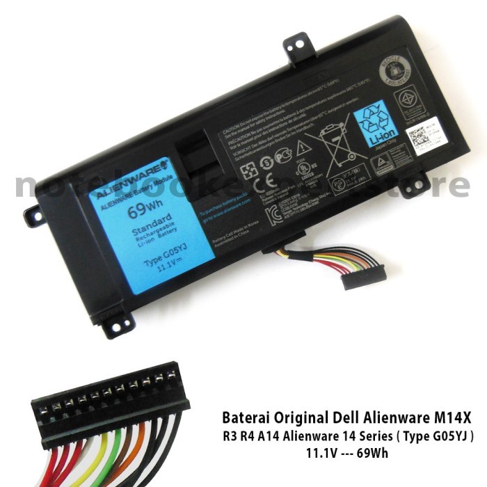 Baterai for Alienware M14X R3 R4 A14 Alienware 14 Series - G05YJ